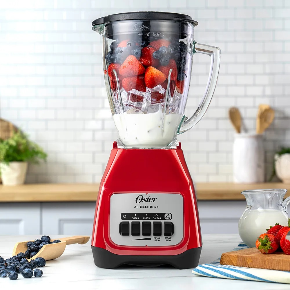 Licuadora Oster 2 velocidades más pulso y vaso de vidrio BLSTKAGRPB - Imagen 2