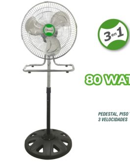 Ventilador Pequeño 3 en 1 de 12″ Bossko BK-8312VP Plateado