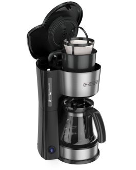 Cafetera 4 en 1 BLACK & DECKER CM0755S Plateado.