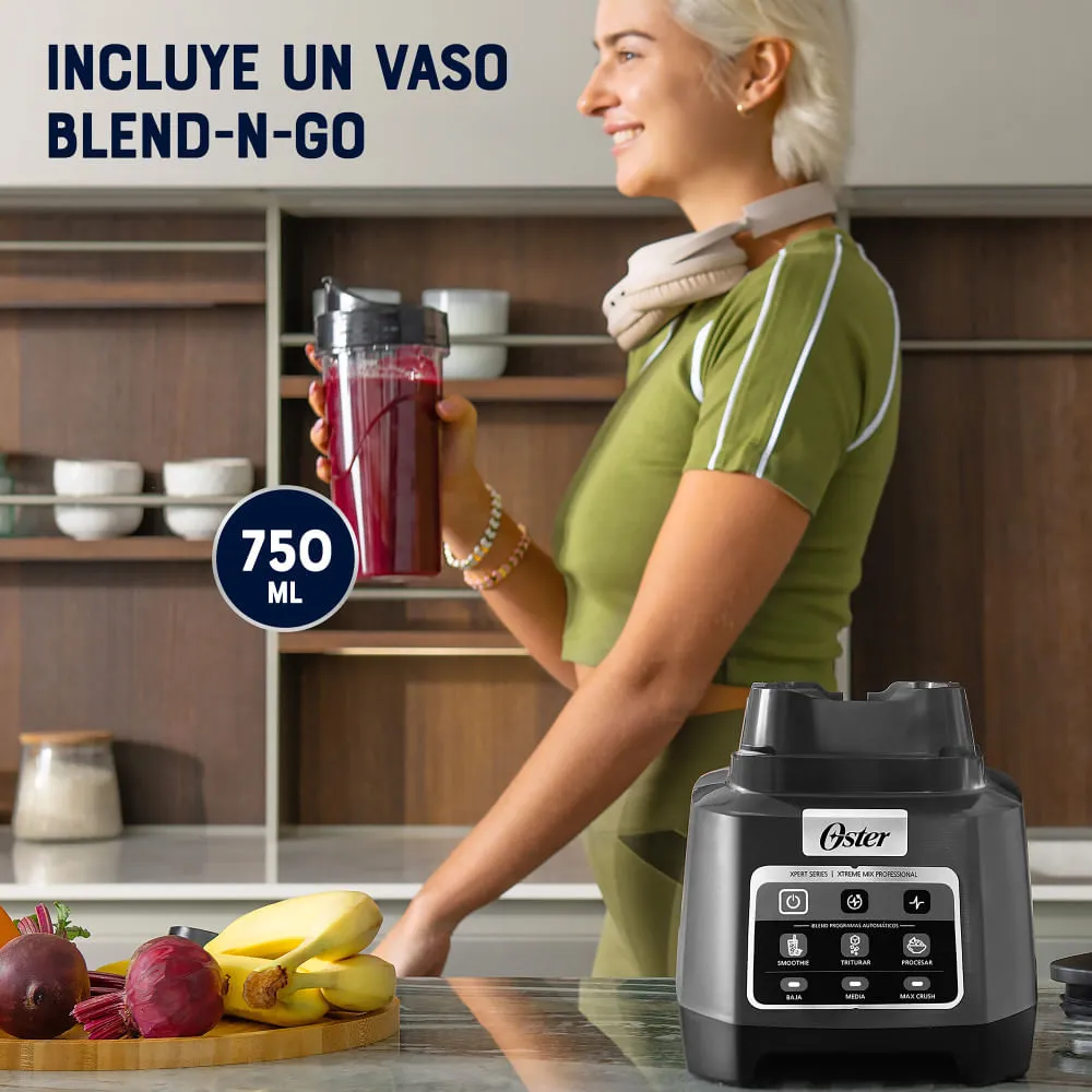 Licuadora Oster Profesional XTREME MIX con Vaso Blend-N-Go BLSTXPG-BGW - Imagen 3